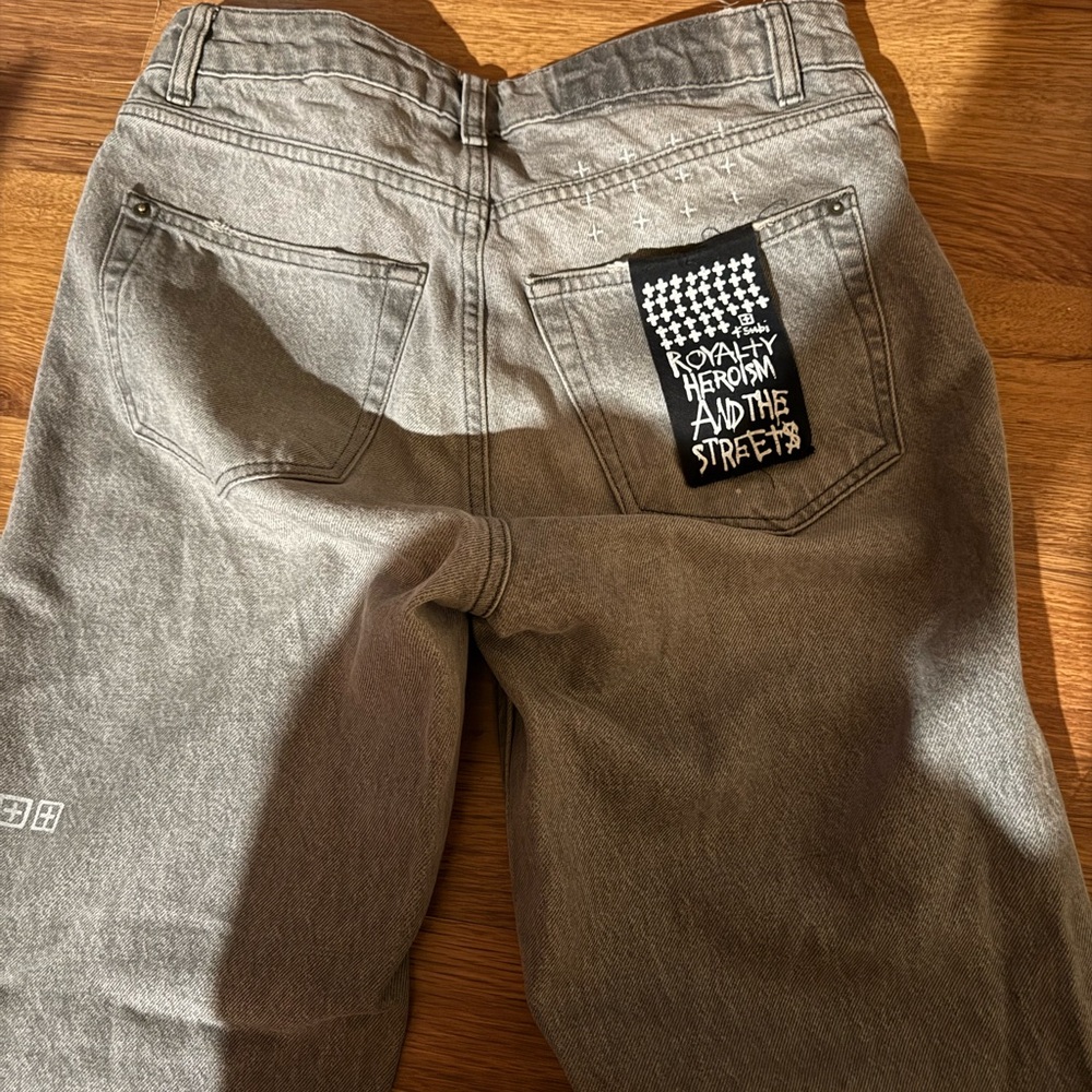 Ksubi Gray Relaxed Denim with Casual Faded Style